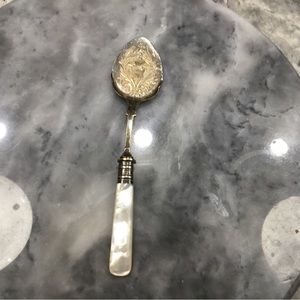 EP Sterling & Silverplate Genuine “Mother of Pearl Serving Spoon!
